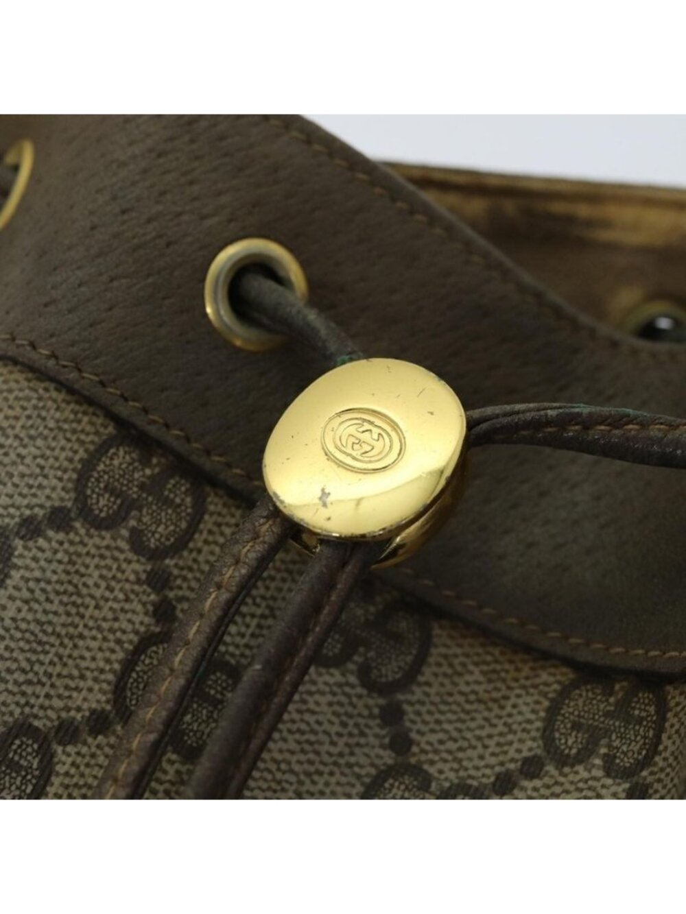 Authentic GUCCI Web Sherry Line GG Supreme Shoulder Bag Beige Red 41 02 034 - Picture 2 of 16